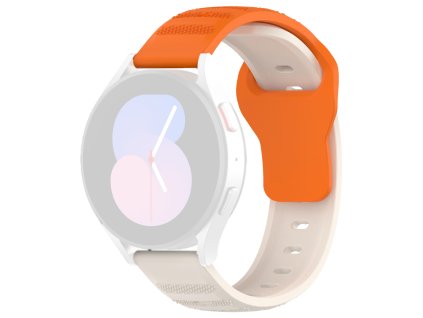 86460 techsuit watchband 20mm w050 remienok pre samsung galaxy watch 4 5 active 2 huawei watch gt 3 42 mm gt 3 pro 43 mm oranzovo bezovy