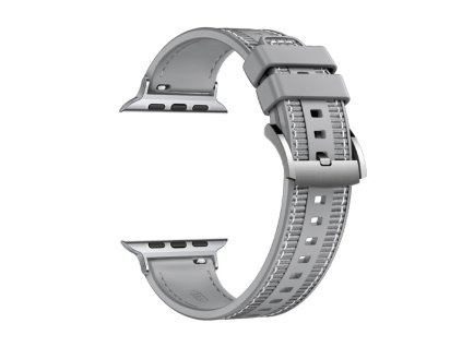 86067 techsuit watchband 35mm w051 remienok pre apple watch 1 10 se se 2 ultra ultra 2 42 44 45 46 49 mm sivy