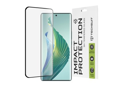 79506 techsuit 111d full cover full glue glass 3d curved screen tvrdene sklo pre honor magic5 lite cierne