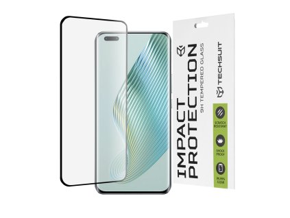 79512 techsuit 111d full cover full glue glass 3d curved screen tvrdene sklo pre honor magic5 pro cierne