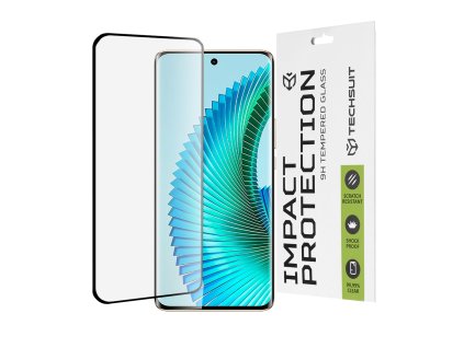 79563 techsuit 111d full cover full glue glass 3d curved screen tvrdene sklo pre honor magic6 lite cierne