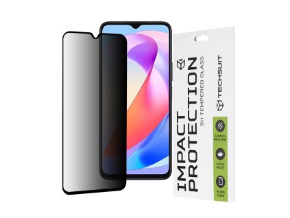 79725 techsuit 111d privacy full glue tvrdene sklo pre honor x6a cierne