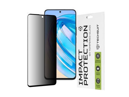 79719 techsuit 111d privacy full glue tvrdene sklo pre honor x8a x8 4g cierne