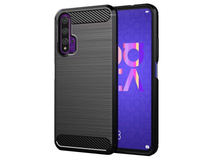 76218 techsuit carbon silicone puzdro pre huawei nova 5t honor 20 cierne