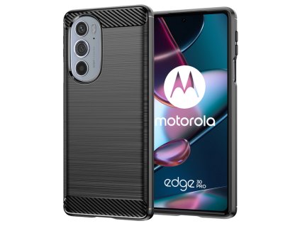 83076 techsuit carbon silikonove puzdro na motorola edge 30 pro cierne