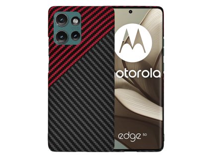 85179 techsuit carbonite fibershell puzdro na motorola edge 50 cerveno cierne