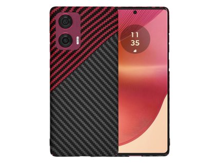 84543 techsuit carbonite fibershell puzdro na motorola edge 50 fusion cerveno cierne
