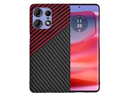 84513 techsuit carbonite fibershell puzdro na motorola edge 50 pro cerveno cierne