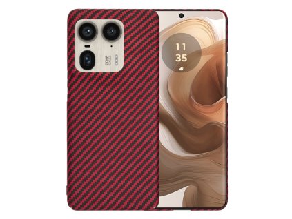 84519 techsuit carbonite fibershell puzdro na motorola edge 50 ultra cervene