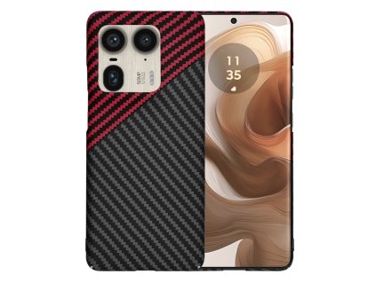 84528 techsuit carbonite fibershell puzdro na motorola edge 50 ultra cerveno cierne