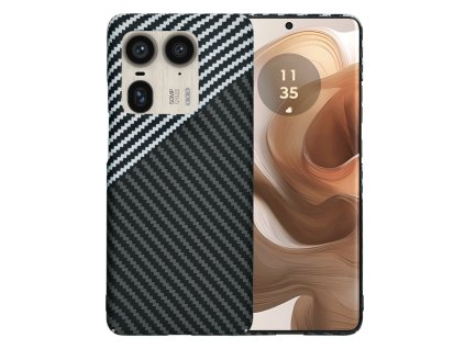 84525 techsuit carbonite fibershell puzdro na motorola edge 50 ultra tmavosive