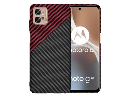 84657 techsuit carbonite fibershell puzdro na motorola moto g32 cerveno cierne