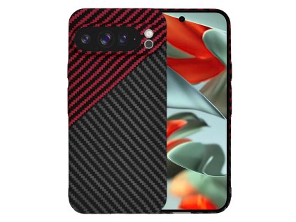 78753 techsuit carbonite fibershell puzdro pre google pixel 9 pro xl red vortex