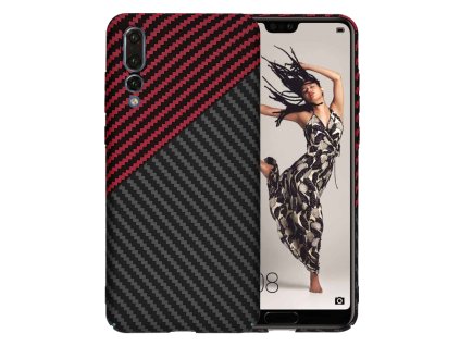 77031 techsuit carbonite fibershell puzdro pre huawei p20 pro red vortex