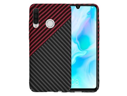 76944 techsuit carbonite fibershell puzdro pre huawei p30 lite p30 lite new edition red vortex