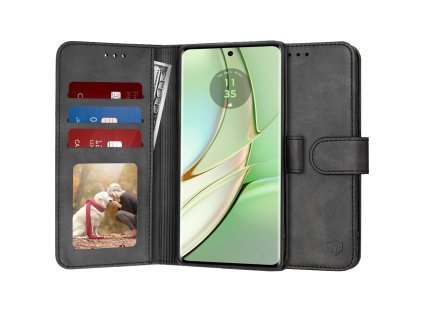 85407 techsuit diary book kozene knizkove puzdro na motorola edge 40 edge 2023 cierne