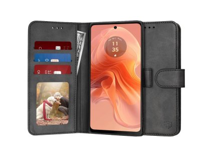 85404 techsuit diary book kozene knizkove puzdro na motorola moto g04 moto g04s moto g24 moto e14 cierne