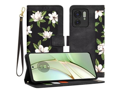 85581 techsuit flipcraft knizkove puzdro s remienkom na motorola edge 40 edge 2023 kvety usvitu