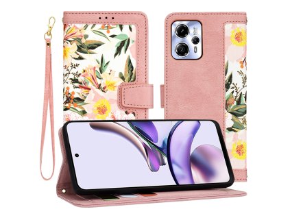 85566 techsuit flipcraft knizkove puzdro s remienkom na motorola moto g13 g23 g53 ruzova sweetheart