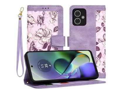 85635 techsuit flipcraft knizkove puzdro s remienkom na motorola moto g54 power edition g64 tajemna fialova