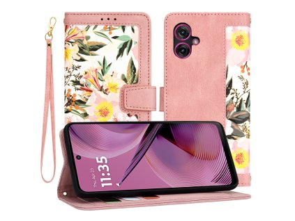85929 techsuit flipcraft knizkove puzdro s remienkom na motorola moto g55 ruzova sweetheart