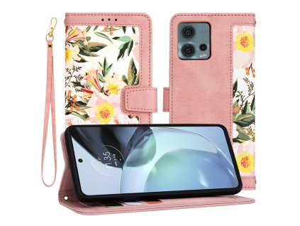 85545 techsuit flipcraft knizkove puzdro s remienkom na motorola moto g72 ruzova sweetheart