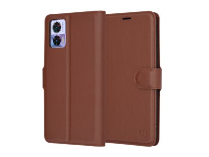 85491 6 techsuit leather folio kozene knizkove puzdro na motorola edge 30 neo hnede
