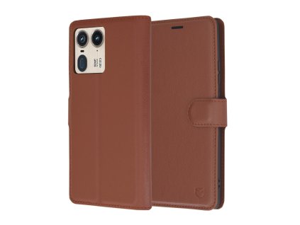 85656 6 techsuit leather folio kozene knizkove puzdro na motorola edge 50 ultra hnede
