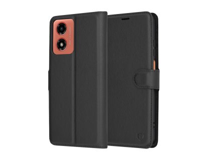 85518 6 techsuit leather folio kozene knizkove puzdro na motorola moto g04 moto g04s moto g24 moto e14 cierne
