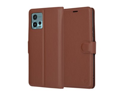 85494 6 techsuit leather folio kozene knizkove puzdro na motorola moto g72 hnede