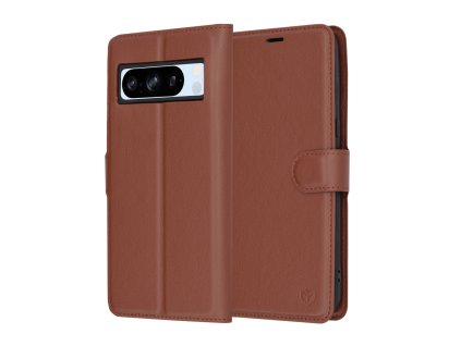 79332 6 techsuit leather folio puzdro pre google pixel 8 pro hnede