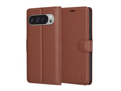 79344 6 techsuit leather folio puzdro pre google pixel 9 pro xl hnede