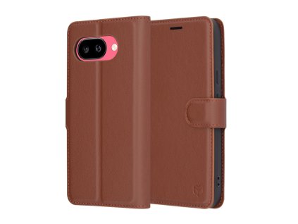 79371 6 techsuit leather folio puzdro pre google pixel 9a hnede