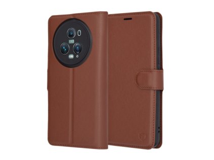 81105 6 techsuit leather folio puzdro pre honor magic5 pro hnede