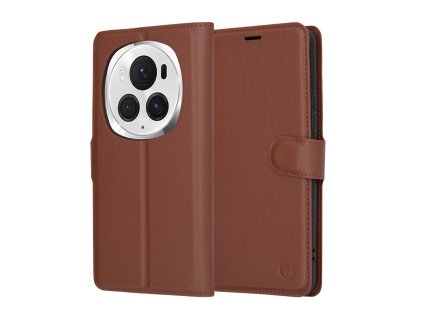 81120 6 techsuit leather folio puzdro pre honor magic6 pro hnede