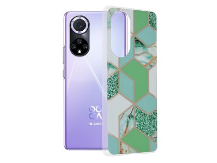 76266 techsuit marble series puzdro pre huawei nova 9 honor 50 zelena hex