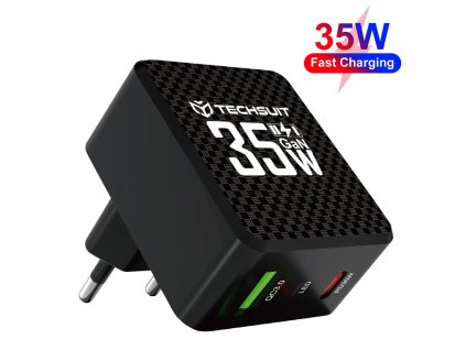 82611 techsuit premium tiny series sietova nabijacka chpd173 gan usb usb c rychlonabijanie pd35w cierna