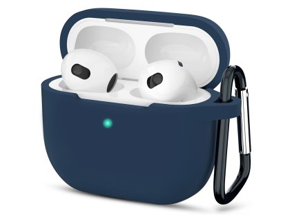81654 6 techsuit silicone puzdro pre airpods 3 ultratenke hladke tmavomodre