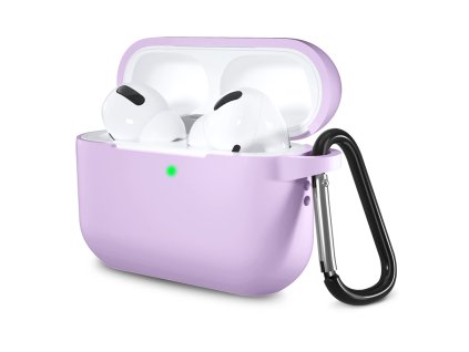 81675 7 techsuit silicone puzdro pre airpods pro 1 2 ultratenke hladke fialove