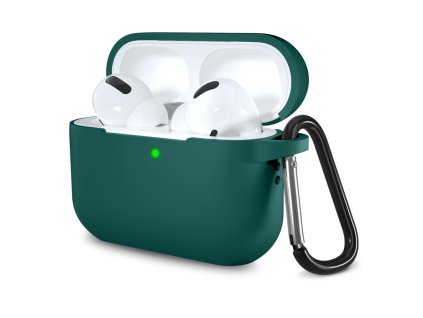 81681 7 techsuit silicone puzdro pre airpods pro 1 2 ultratenke hladke tmavozelene