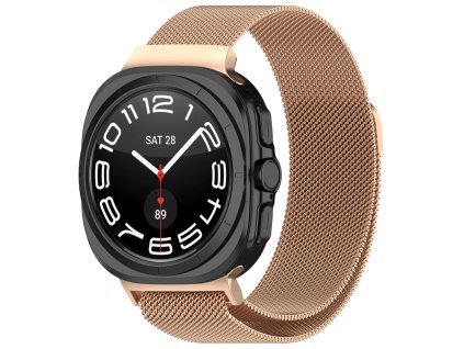 85719 techsuit watchband w009 remienok pre samsung galaxy watch ultra 47mm ruzove zlato