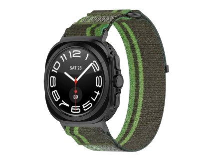 85734 techsuit watchband w054 remienok pre samsung galaxy watch ultra 47mm tmavozeleny sivy