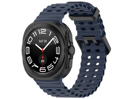 85800 techsuit watchband w062 remienok pre samsung galaxy watch ultra 47mm tmavomodry