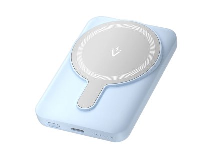82293 vention fhsl0 bezdrotova powerbanka 2 usb c stojan led displej rychlonabijanie 20w 5000mah modra