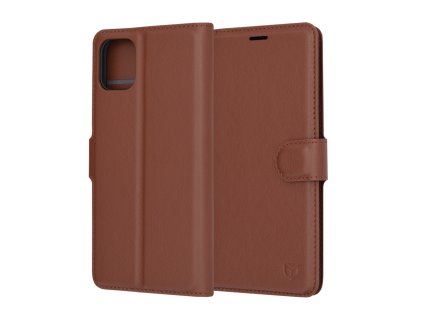 63759 techsuit leather folio puzdro na iphone 11 hnedy