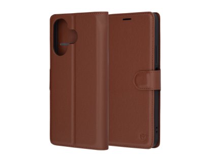 75474 techsuit leather folio puzdro pre xiaomi redmi 13 poco m6 4g hnede