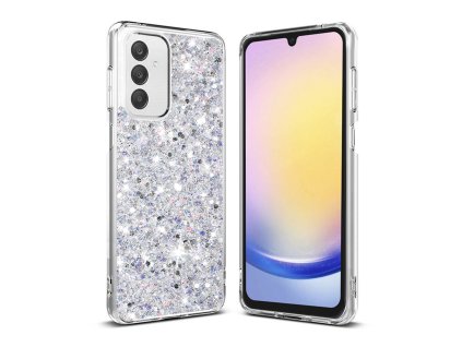 69114 techsuit sparkly glitter puzdro na samsung galaxy a25 5g biely