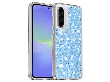 71172 techsuit sparkly glitter puzdro na samsung galaxy a36 5g a56 5g modry