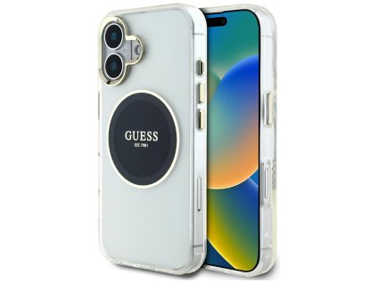 88059 guess iml metal colored circle magsafe kryt s magsafe pre iphone 16 cierny