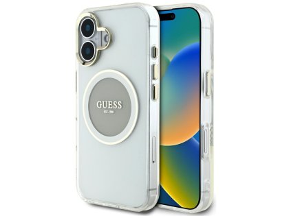 88068 guess iml metal colored circle magsafe kryt s magsafe pre iphone 16 sivy